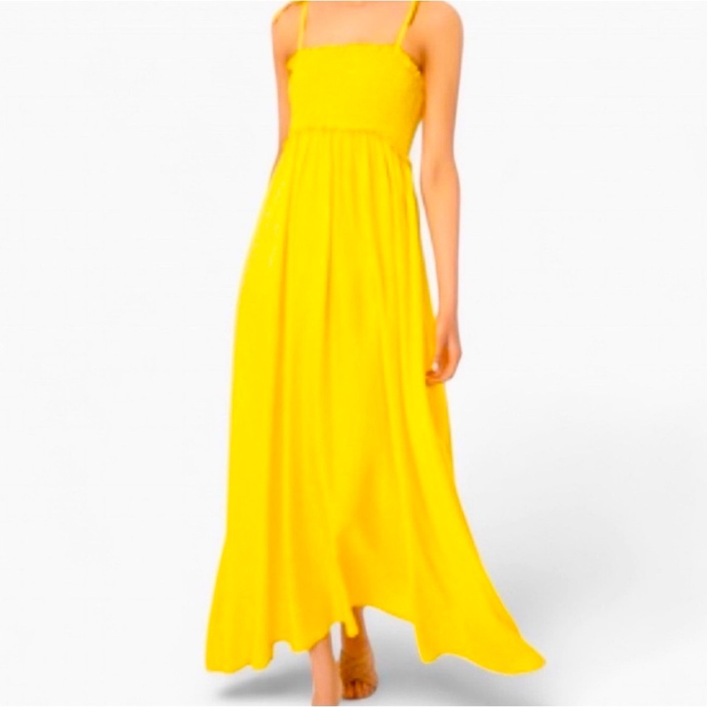 Tuckernuck Pomander Place Shallon Smocked maxi dress in size medium